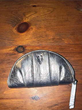 Vera Wang Zip Around Wallet in Metallic Silver